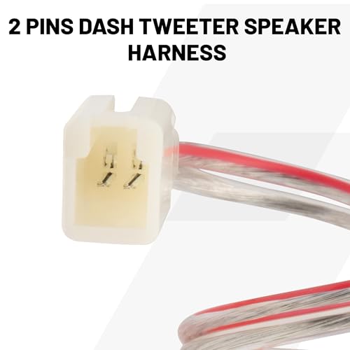 RED WOLF Car Dash Tweeter Speaker Harness for 2009-2016 Nissan Altima, 2010-2019 Nissan Frontier, for Infiniti JX35 QX60 2013-2019 Aftermarket Instrument Panel Tweeter Audio Wire Plug 2 PCS