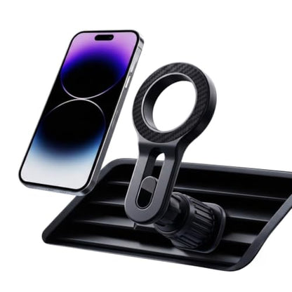Magnetic Car Air Vent Phone Holder, Upgraded Metal Hook 360° Rotatable Universal Car Phone Mount, Strong Magnet Hands Free Smartphone Holder Compatible with All Phones