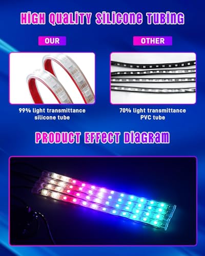 Car Interior Lights, LED Lights Strip with USB Adapter Car Accessories - color: RGBIC-72SMD