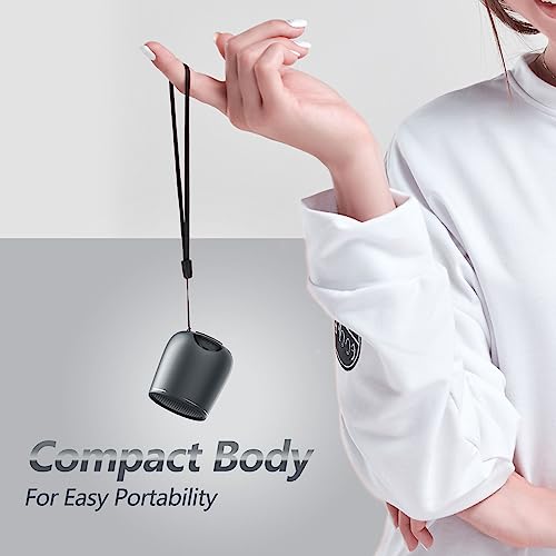 INSMY Small Bluetooth Speaker, Waterproof Mini Portable Wireless Speakers - color: Gray