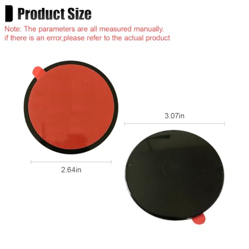 80mm Adhesive Dashboard Pad Mounting Disk, Heat-Resistant Sticky Pad for Suction Cup Dash Phone Mount, Universal Sticky Disc Replacement for Car Dash Cam Phone Holder GPS Suction Mount (6PCS) - size: 6PCS
