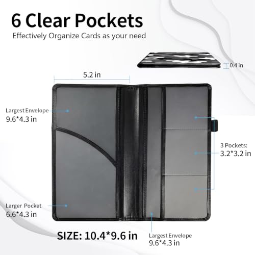 Car Registration & Insurance Card Holder Wallet, Camouflage Pattern Vehicle Document Folio for Glove Box, Auto License & ID Storage Case, Slim Multi-Slot Car Paper Organizer - color: Black White Gray Camouflage