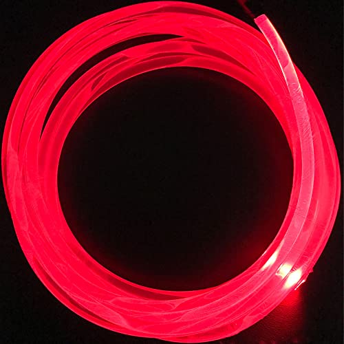 10ft Super Bright MMA Optic Fiber Glow Side Light Guide Strip - Plastic Optical Fiber Transparent Light Guide Material (Diameter 0.10in) - size: diameter 0.10in