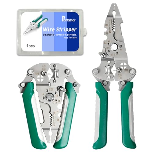 Foldable Wire Stripper, Multi-Function Crimping Cutting Pliers - color: Folding Wire Stripper