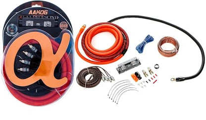 Alphasonik AAK0G Premium 0-Gauge Complete Car Amplifier Installation Kit Hyper-Flex Power, Ground, Speaker Wire RCA Cable - Exceeds AWG (American Wire Gauge) Standard Element Certified Amp Install Kit - size: 0-Gauge Amp Kit