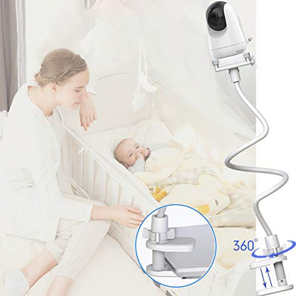Baby Monitor Mount Holder Compatible with Momcozy,Nanit Pro & Flex Stand, Hellobaby,Blemil,Comfyer BM01,Infant Optics,ANMEATE SM935E,Vava,Motorola - color: 33"White