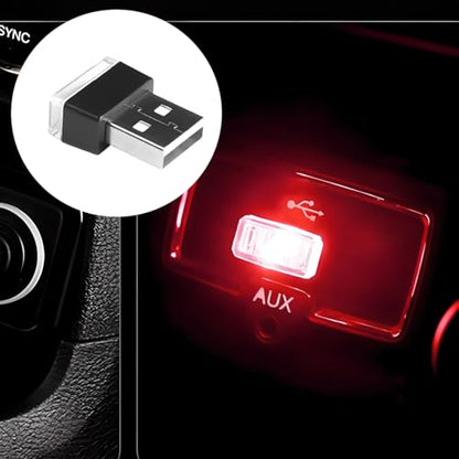 4 Pack 5 V 0.2 W USB Interior Ambient Lights, Red - color: Red
