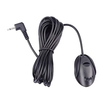 Universal 3.5mm Car Radio Stereo External Microphone for Car Stereo Radio Vehicle Head Unit Bluetooth Enabled Audio Receiver GPS DVD with 3m Cable Plug and Play