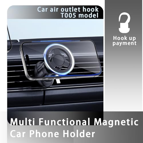 Car Magnetic Phone Holder, 360 Degree Rotation Auto Cellphone Mount for Dashboard Air Vent, Strong Magnet Vehicle Interior Smartphone Hook, Universal for SUV Sedan Trucks (Vent/Style A) - color: Vent/Style A