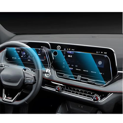 For 2025 2026 2027 Chevrolet Equinox Screen Protector - (2PCS) 9H HD Tempered Glass - Chevy Equinox (LT, RS, Activ) 11.3 Inch Touchscreen & 11 Inch Instrument Accessories - color: Equinox 2PCS HD