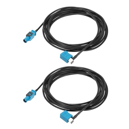 uxcell 2Pcs Antenna Extension Cable, 9.8ft/3meter Longer Fakra-Z Male to Right Angle Fakra-Z Female RF Coax Cable for Car Stereo Head Unit GPS Navigation FM AM Radio RG174 - size: 9.8ft/3.0m