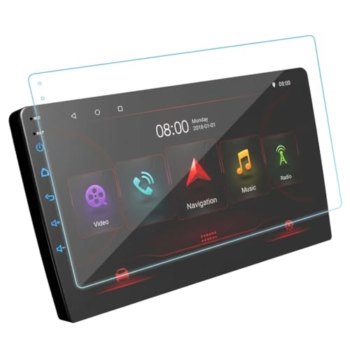 Keenso Anti Glare Screen Protector, Anti Glare Anti Fingerprint Tempered Glass Film with Cleaning Kit for 10 Inch Trapezoid Display for Drivers SUVs Commuters Fleet Vehicles - size: 10 Inch