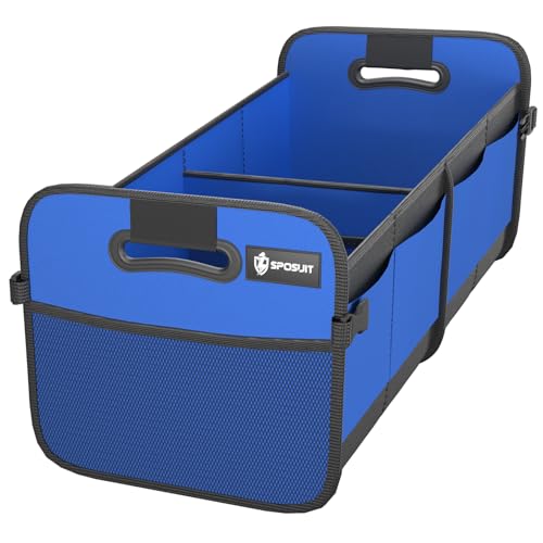 Sposuit Trunk Organizer for Car - 70L Collapsible Sturdy Car Storage, Blue - color: Blue, size: Large