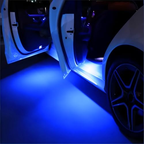 iJDMTOY Ultra Blue 18-SMD Full LED Under Side Door Courtesy Lights Compatible with Toyota 2022-up Tundra, 2023-up Sequoia, Compatible with Lexus 2024-up GX550, Replace OEM Single LED Lamp - style: Blue