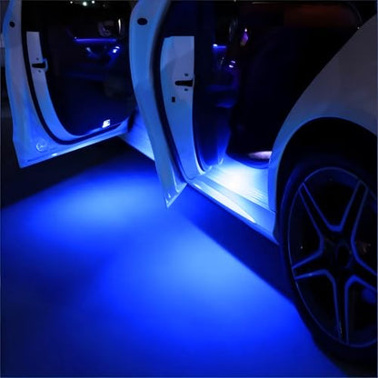iJDMTOY Ultra Blue 18-SMD Full LED Under Side Door Courtesy Lights Compatible with Toyota 2022-up Tundra, 2023-up Sequoia, Compatible with Lexus 2024-up GX550, Replace OEM Single LED Lamp - style: Blue