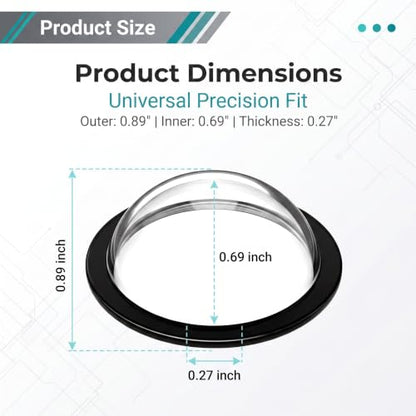 2PCS Car Lens Guard Protective Cover Kit, Clear Anti-Collision Car 360 Panoramic Camera Lens Protector, Waterproof Anti-Glare Rear Scratch Backup Camera Protective Cover (Black)