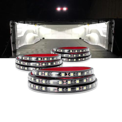 LED Truck Bed Light Kit 3PCS 60inch, Flexible Strip with Switch - color: White 3PCS