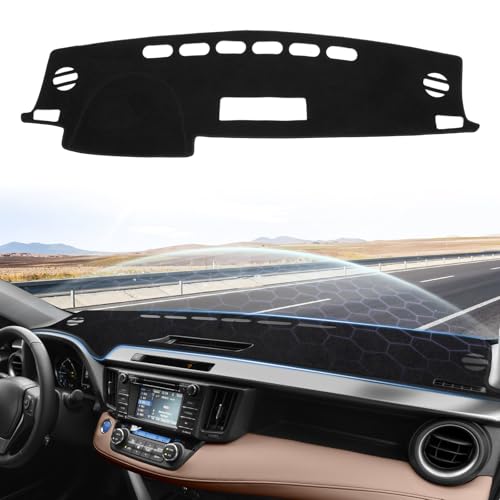 Sunsdrew Dash Cover for 2013-2018 Toyota RAV4 Dashboard Cover Mat for Altima Accessories Sunshade Nonslip Mesh Protector No Glare - size: 13-18 RAV4 Dash Cover