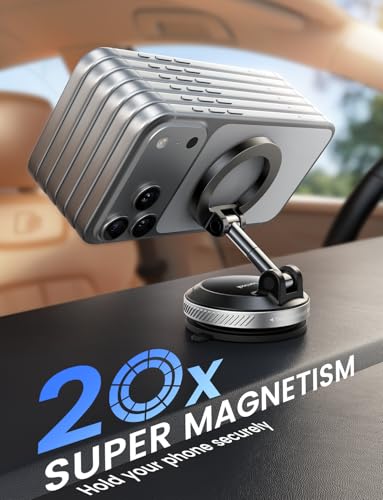 Lamicall Car Phone Holder for Magsafe Dashboard Windshield Nano Gel Vacuum - color: NEW Upgraded - Silver