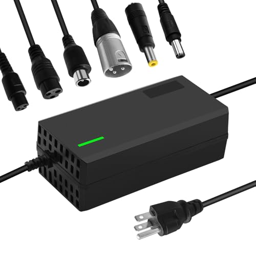 58.8V 3A Charger with 6-in-1 Plug for 52V Lithium Battery Such as Car Truck Lawn Mower Boat Marine Batteries (58.8V3A-(6-in-1 Plug))