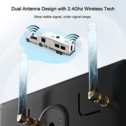 Fookoo HD 1080P 7" Wireless 4 Backup Camera System for Furrion Pre-Wired RV - size: 7" 4-Cam