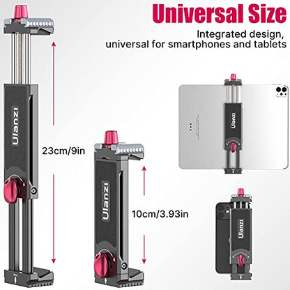 U-pad III Aluminum iPad Tripod Adapter - 7.9-12.9in Metal Mount w Cold Shoe & Acra Swiss QR Mount for iPad, iPhone & Air - size: 7.9"-12.9"-U-Pad III