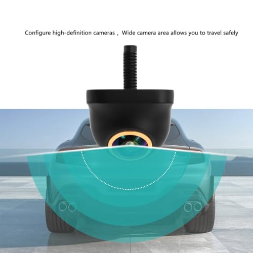 Backup/Front View Camera,IP69K Waterproof Great Night Vision HD and Super Wide Angle Metal OEM Style Reverse Rear View Backup Camera for Cars Pickup Trucks SUVs RVs Vans (Black)