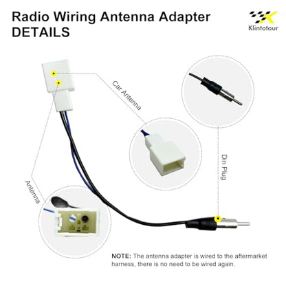 Aftermarket Radio Wiring Adapter Compatible with Toyota 2003-2016, 16Pin Android Car Stereo Harness with Antenna Adapter 20Pin/28Pin SWC Reverse, Fit for Camry Corolla 4Runner RAV4 Tundra - style: with 20Pin/28Pin swc, antenna