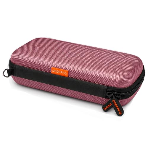 Rose Gold Small Hard Zipper Carrying Case, Universal Electronic Pouch Bag - color: Rose Gold