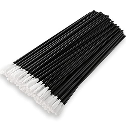 AAwipes Long Swabs Polyester Swabs Lint Free with Long Handle (100pcs, 6.3" 6.8mm Head Black) Multi-Purpose Swab Sticks with Microfiber Tips (A857BLK) - color: Black
