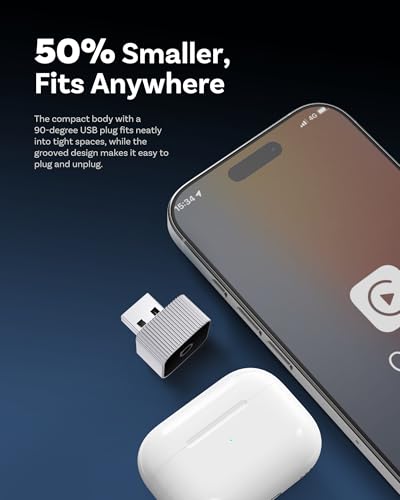 OTTOCAST Mini Cube 3.0 Wireless CarPlay & Android Auto Adapter 2026– Plug & Play, Fast Auto-Reconnect (Sliver) - color: Silver, size: USB A