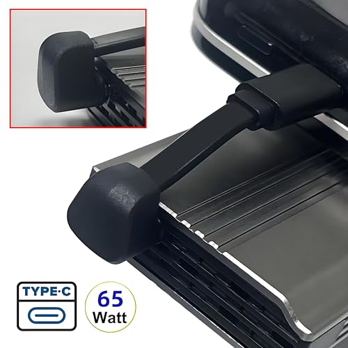 Ultra Slim Flat USB-C Type-C Male to Female Extension Power USB2.0 Data Cable Opposite U Shape Back Angled 65W Fast Charge for Laptop Tablet Phone - style: Male to Male Flat Cable 360 Degree