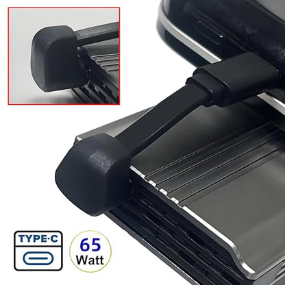 Ultra Slim Flat USB-C Type-C Male to Female Extension Power USB2.0 Data Cable Opposite U Shape Back Angled 65W Fast Charge for Laptop Tablet Phone - style: Male to Male Flat Cable 360 Degree
