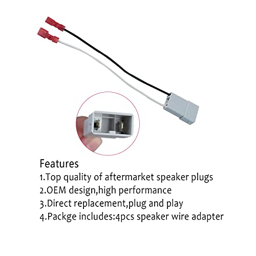 4 Pack Speaker Harness Replacement 72-7800 Door Speaker Replacement - style: 72-7800