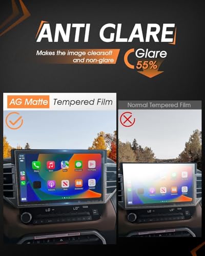 CDEFG Matte Anti Glare for 2025 2026 Toyota Sequoia Screen Protector, 14 Inch Touchscreen, Sequoia 2023 2024 2025 2026 Accessories Matte Tempered Glass - color: Sequoia 14 Inch Matte