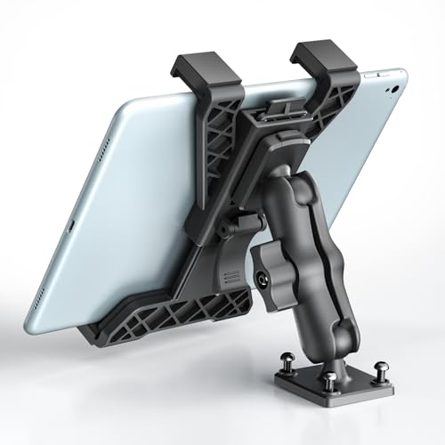 OHLPRO Tablet Holder for Truck, Heavy Duty Drill Base Tablet Car Mount for iPad, mini, Samsung Galaxy (7" - 11") for Dashboard, Desks, Tabletop, ipad Mount Great for Wall, Commercial Vehicles - size: 7-11'' - 1 Arm Mount