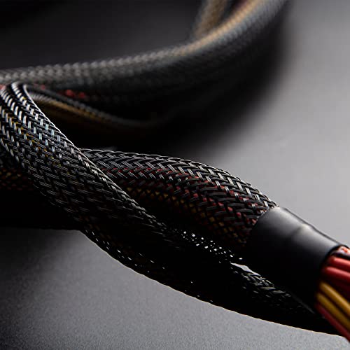Xuniea 96ft Wire Loom Braided Cable 1/4, 1/2, 3/4 Inch,Black and Red - color: Black and Red, size: 1/4, 1/2, 3/4 Inch