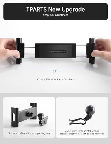 TPARTS Backseat Headrest Tablet Mount Holder for Tesla Model Y & Model 3