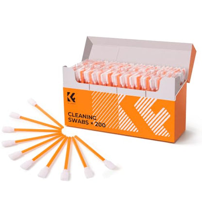 K&F CONCEPT 200 Foam Cleaning Swabs,for Electronics,Camera,Deep Cleaning - size: 200PCS