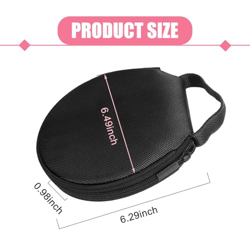Car CD Case, Oxford Waterproof Disc Storage Binder with Transparent Film Divider, 20 Capacity Portable Round Disc Case, Universal DVD Organizer for Cars (Black)