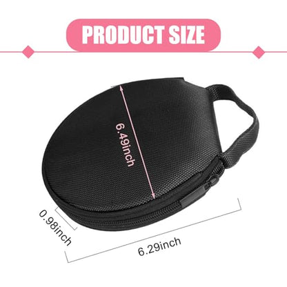 Car CD Case, Oxford Waterproof Disc Storage Binder with Transparent Film Divider, 20 Capacity Portable Round Disc Case, Universal DVD Organizer for Cars (Black)