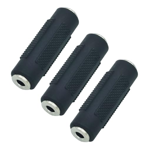 3.5mm 1/8" Female to Female Stereo Audio Adapter, 3.5mm Audio Interfaces Connector Jack Adapter (3)