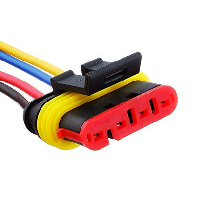 MUYI 4Pin Way 18AWG Waterproof Electrical Connector Wire Connectors-5 Kit - style: 4pin (5sets)