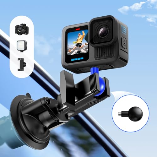 1-Inch B Size Ball to 1/4"-20 Screw Adapter – Camera Mount Converter, Fits Standard 1" Ball Bases, Connects Dash Cams, Action Cameras & Photography Accessories - size: 1 inch ball to 1/4" Screw