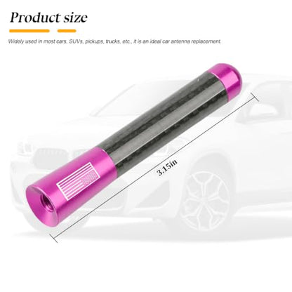 BESULEN 3.1 Inch Car Short Antenna, American Flag Design, Pink - color: Pink, size: 3.1 Inch