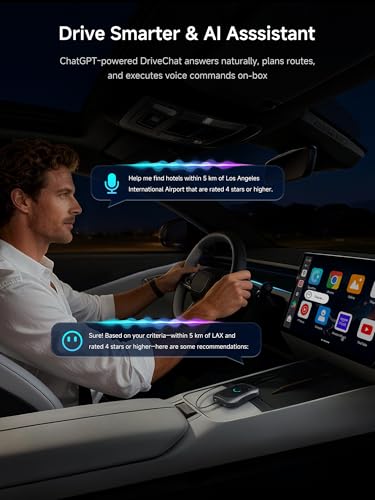 Magic CarPlay Box, Wireless CarPlay Adapter Supports for Netflix/YouTube/TF Card, AI Box Carplay, Plug & Play, Drivechat with AI Skills, Dual WiFi, Bluetooth, Fits for OEM Wired CarPlay Cars - color: Matte Gray