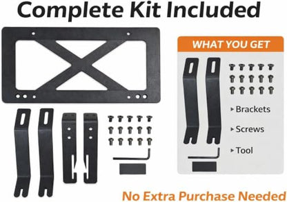 No Drill Front License Plate Mount for Tesla Model S 2021-2025, Premium Front License Plate Holder Bracket, Camera-Safe License Plate Frame, Tesla Model S Accessories【for 2021-2025 Tesla Model S】
