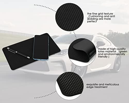 Extra Large 26 x 15cm Magic Anti-Slip Non-Slip Mat Car Dashboard Sticky Pad Adhesive Mat for Cell Phone, CD, Electronic Devices, iPhone, iPod, MP3, MP4, GPS - Black
