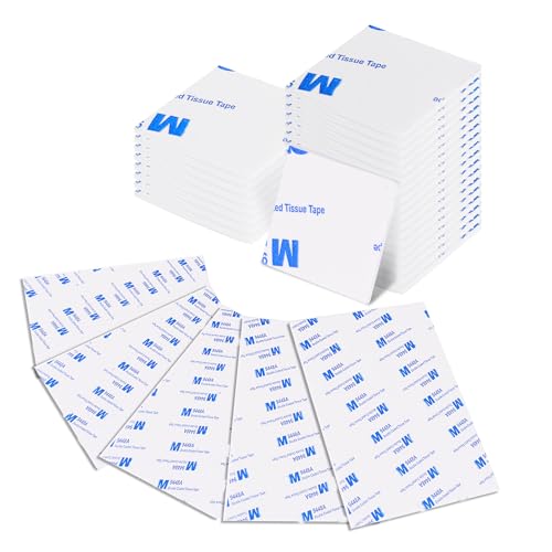 100 Pack Square Double Sided Foam Mounting Tape, Heavy Duty Super Sticky Self-Adhesive Pads, Waterproof Weatherproof Foam Tape for Automotive, Household, Office Decoration, 26mm x 26mm x 2mm