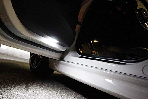 iJDMTOY Xenon White LED Footwell, Door Sill, Side/Under Door Lights, Compartment Glove Box or Trunk Cargo Lights, Compatible With Audi A1 A3 A4 A5 A6 A7 A8 Q3 Q4 Q5 Q7 Q8 - style: White